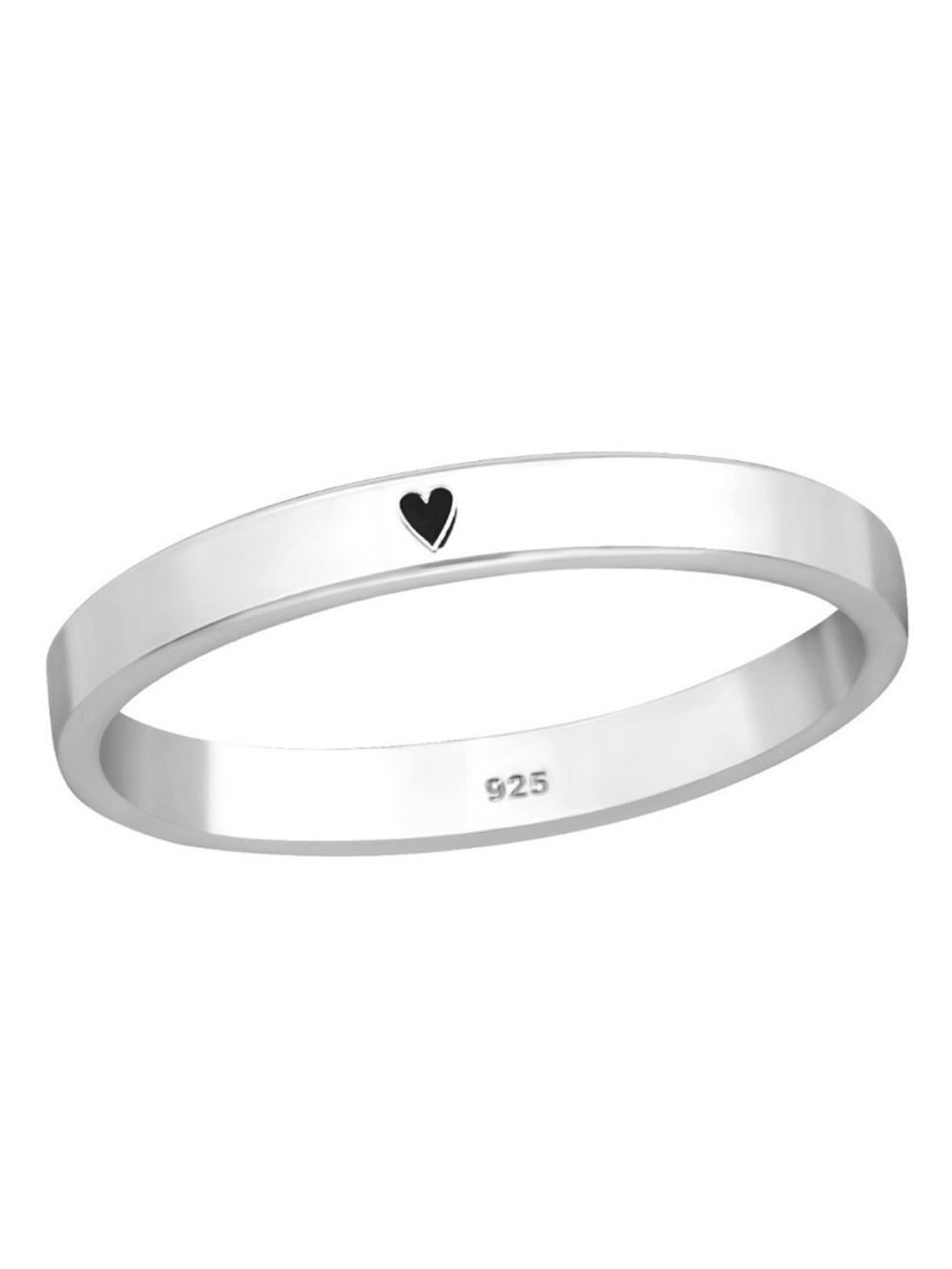 Sterling Silver Ring Heart Minimalist Band​